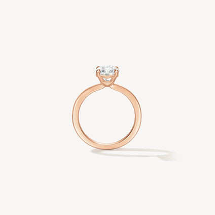HOF Signature Solitaire Engagement Ring, 18K Rose Gold, large