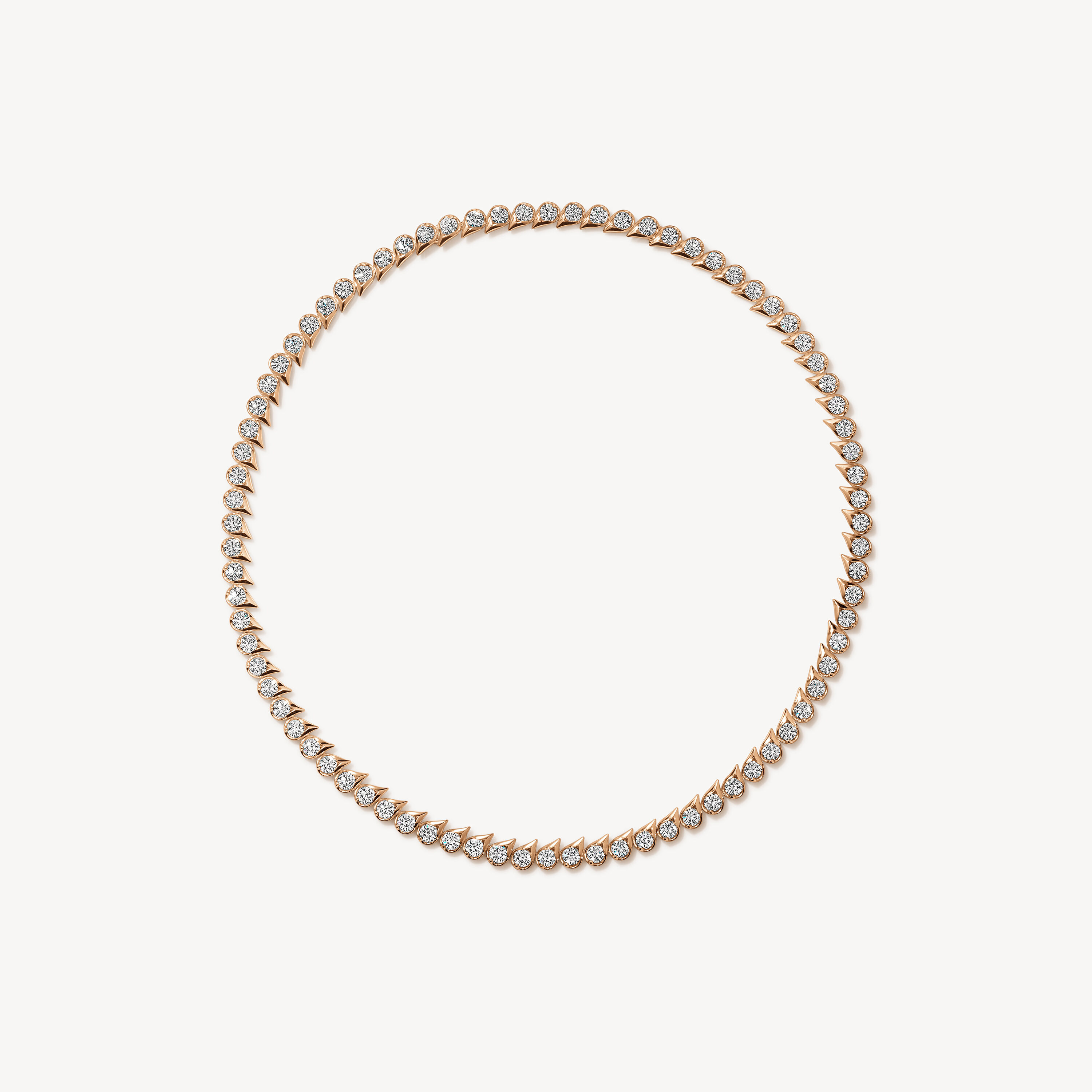 LU Droplet Uniform Necklace, 18K Rose Gold, large