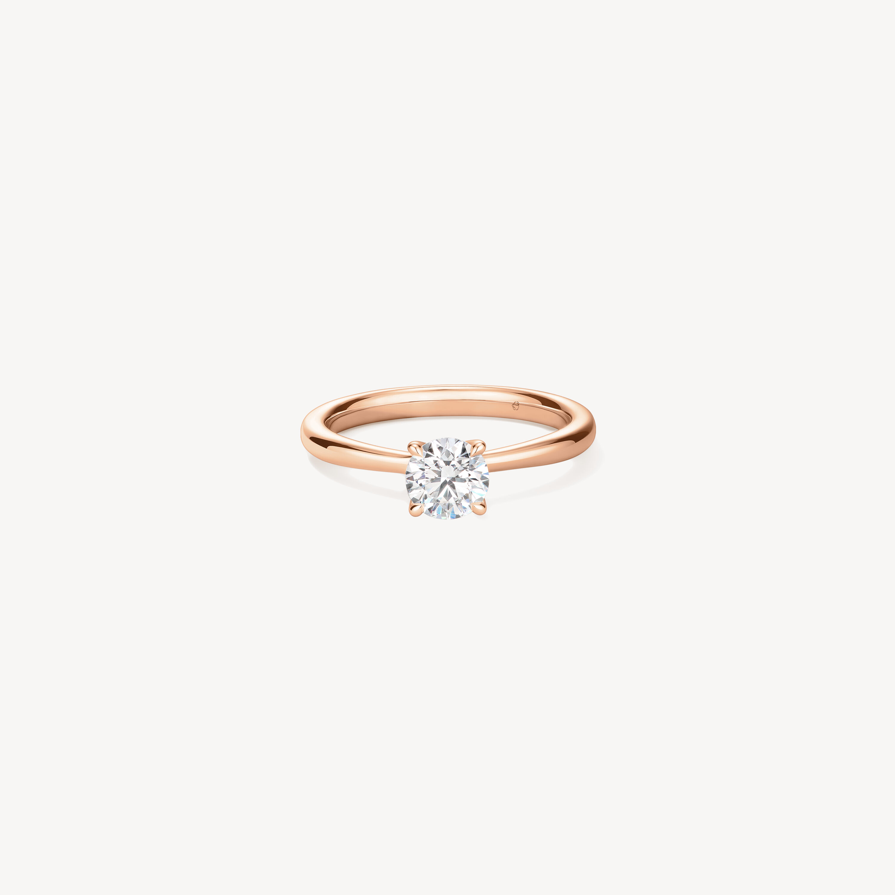 VELA Solitaire Ring, 18K Rose Gold, large