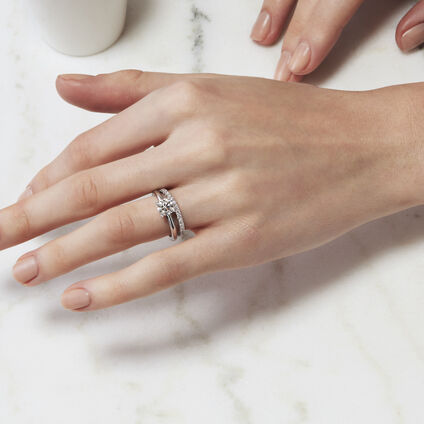 Transcend Premier Diamond Band, 18K Rose Gold, large