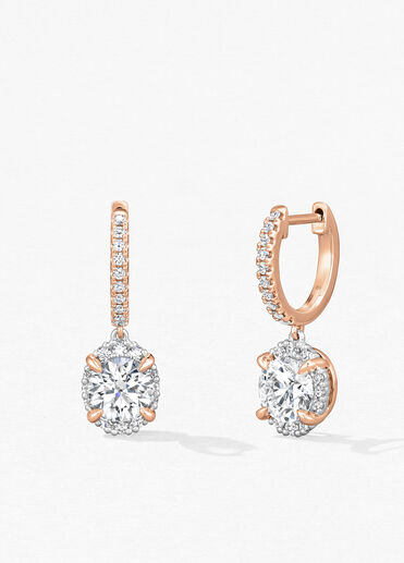 Ellipse鑽石耳環, 18K 玫瑰金(含鉑金) Ellipse鑽石耳環, 18K 玫瑰金(含鉑金), large