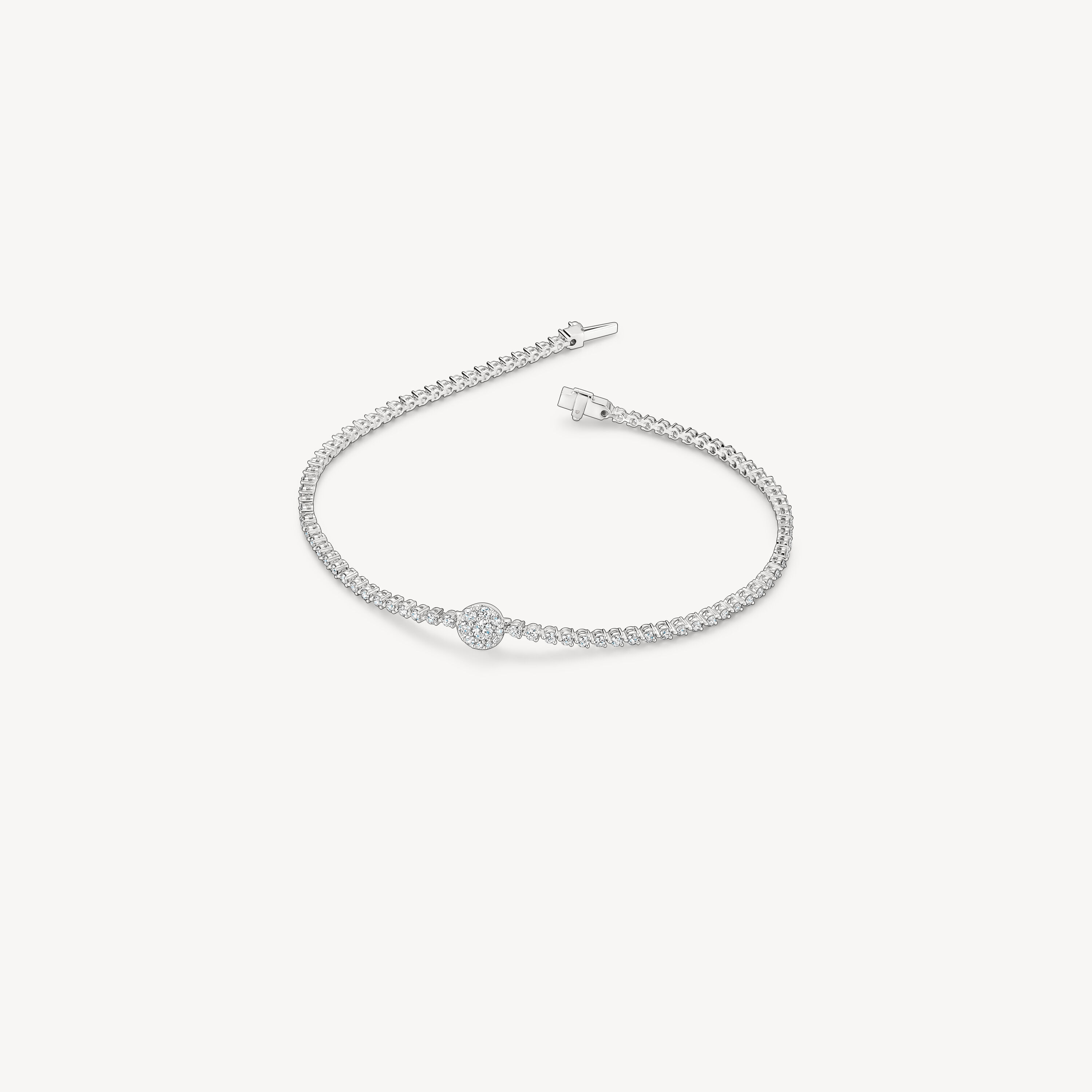 TESSA DIAMOND BRACELET, 18K White Gold, large