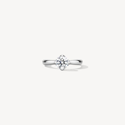 Floral 2 Engagement Ring, Platinum, large