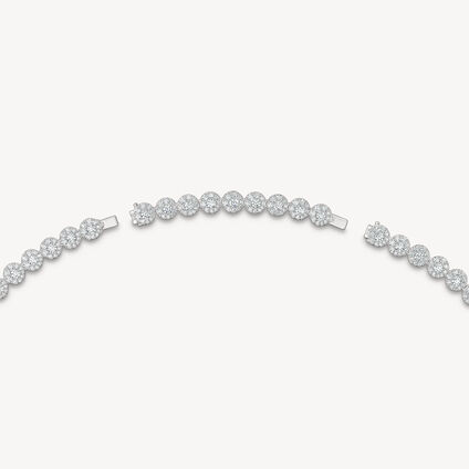 Tessa 鑽石項鍊, 18K 白金, large