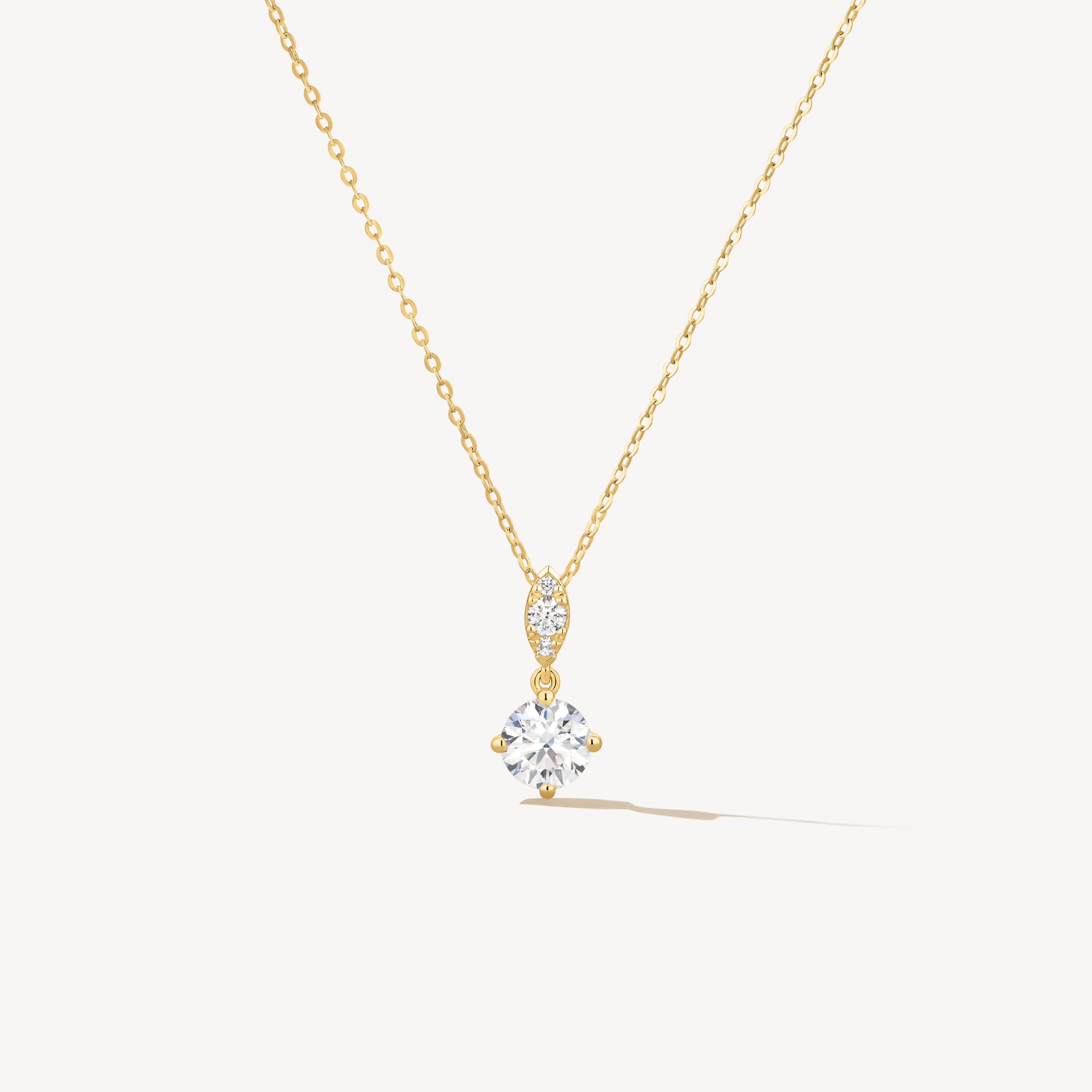 Aerial Petite Drop Pendant Necklace, 18K Yellow Gold, large