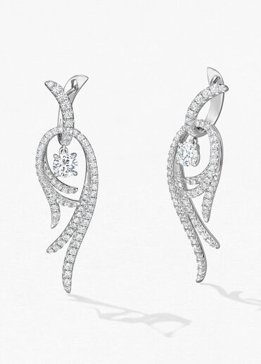 Vela Twisted 鑽石耳環 (小), 18K 白金 Vela Twisted 鑽石耳環 (小), 18K 白金, large