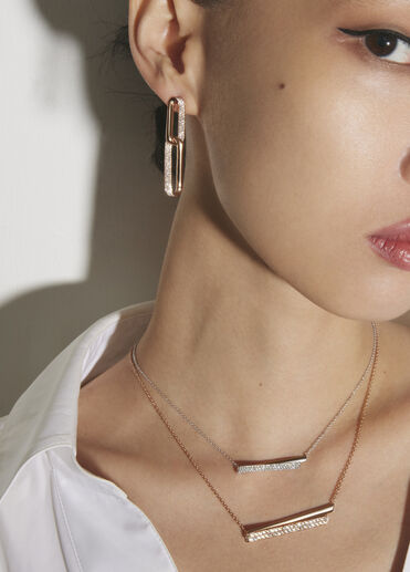 INSIDE/OUT Link 鑽石耳環(小), 18K 白金 INSIDE/OUT Link 鑽石耳環(小), 18K 白金, large