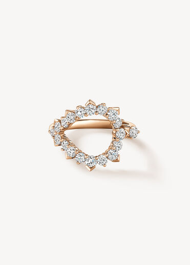 Aerial Open Sunburst 鑽石戒指, 18K 玫瑰金 Aerial Open Sunburst 鑽石戒指, 18K 玫瑰金, large