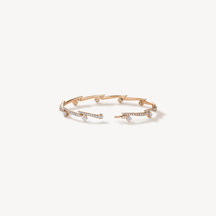 VELA Crossover Pav&eacute; Diamond Bracelet, 18K Rose Gold, large