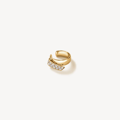 INSIDE/OUT Diamond Flip Ear Cuff, 18K Yellow Gold INSIDE/OUT Diamond Flip Ear Cuff, 18K Yellow Gold, large