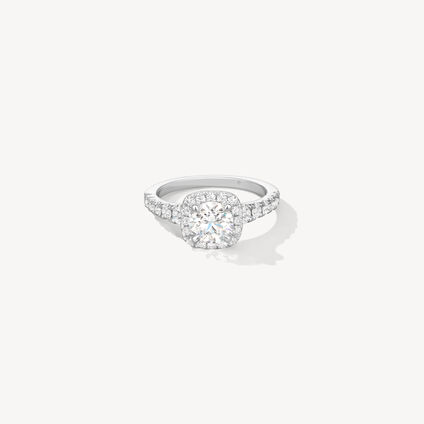 Transcend Premier Custom Halo Engagement Ring, Platinum, large