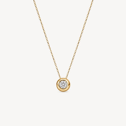 DREAM SOLO 鑽石項鍊, 18K 黄金, large