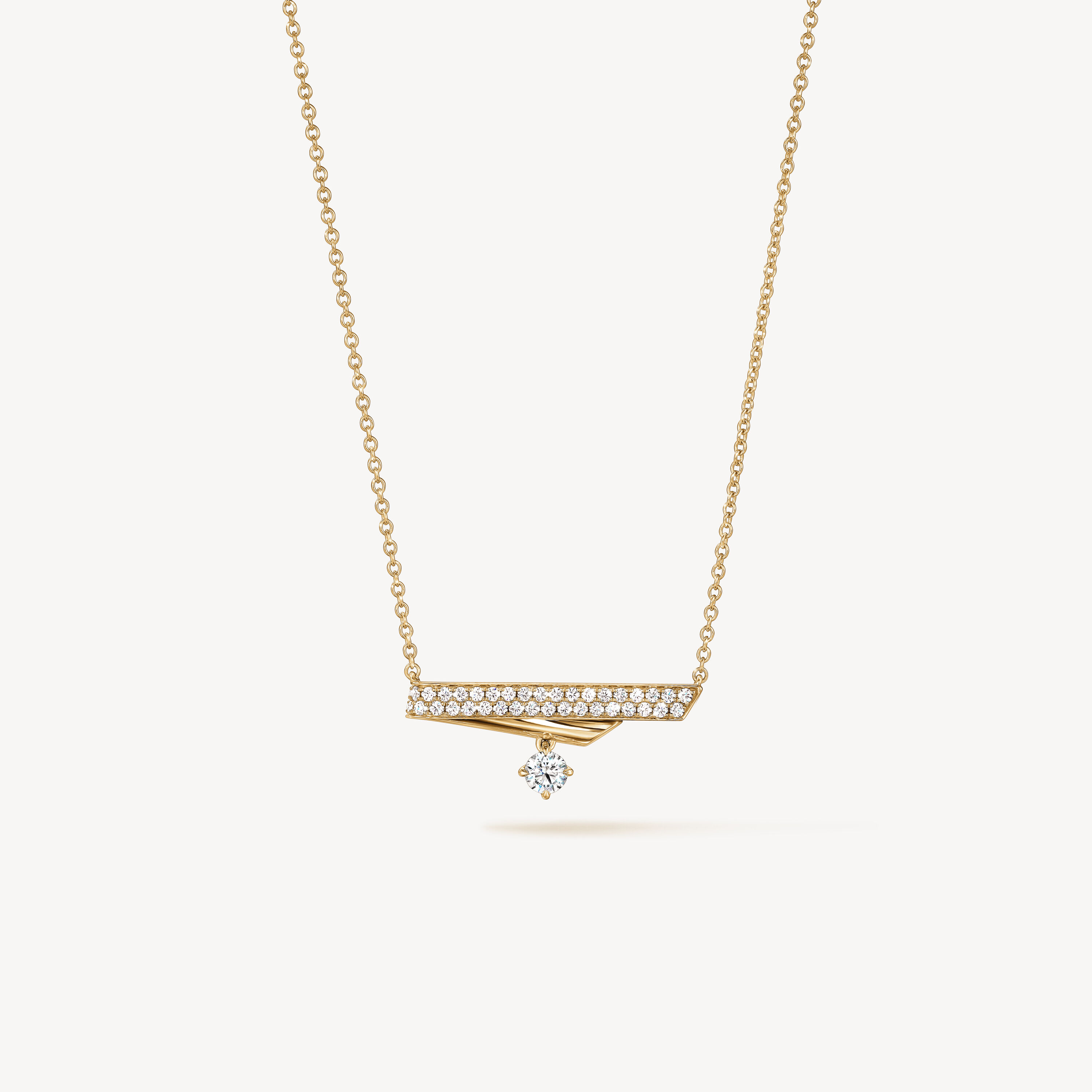 INSIDE/OUT Diamond Flip Petite Drop Pendant Necklace, 18K Yellow Gold, large