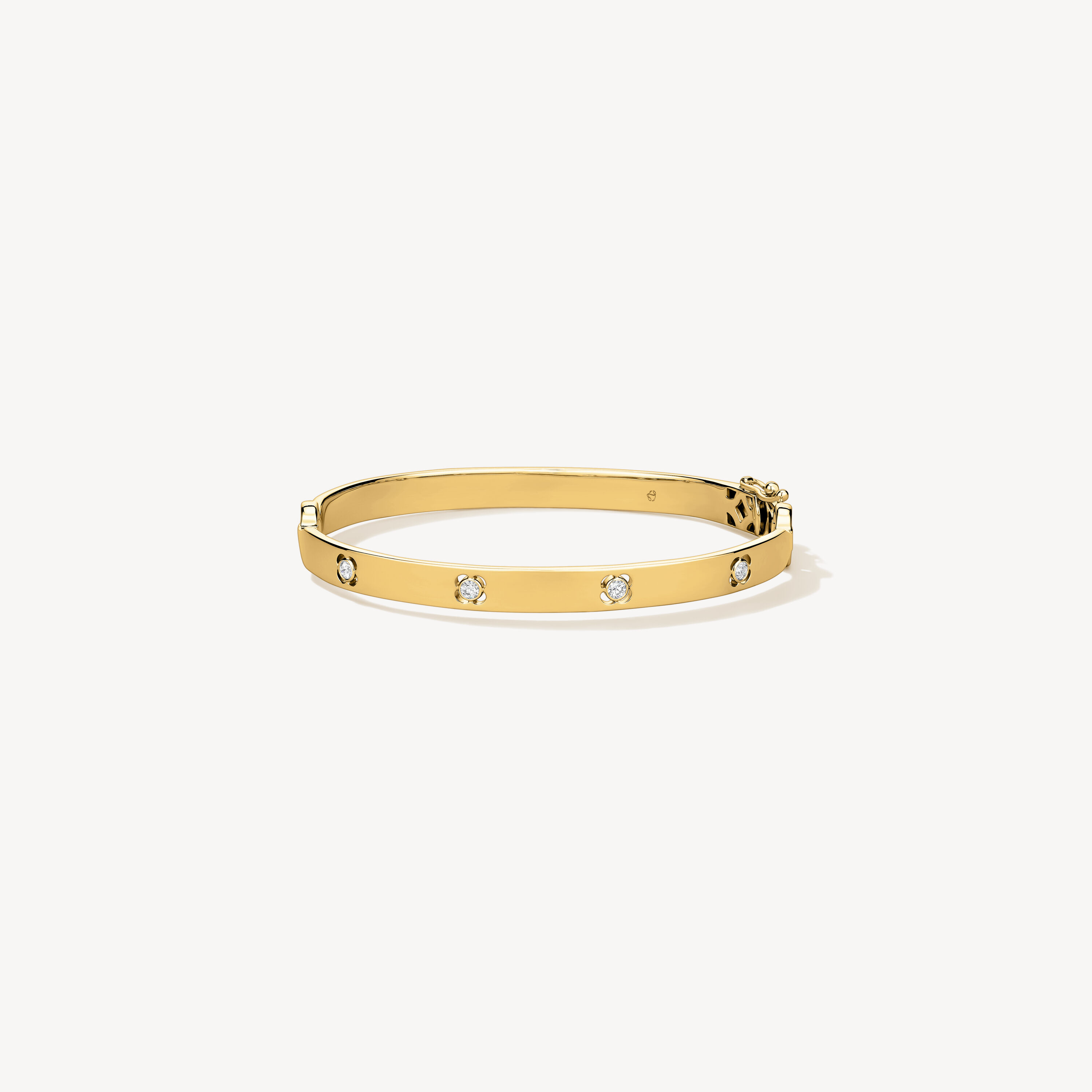 Copley Bangle, Platinum and 18K Yellow Gold, large