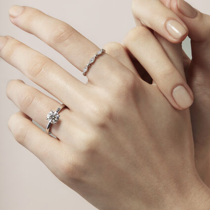HOF Signature Solitaire Engagement Ring, 18K Rose Gold, large