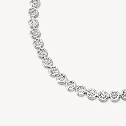 Tessa 鑽石項鍊, 18K 白金, large