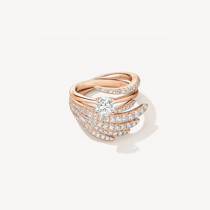 VELA Solitaire Ring, 18K Rose Gold, large