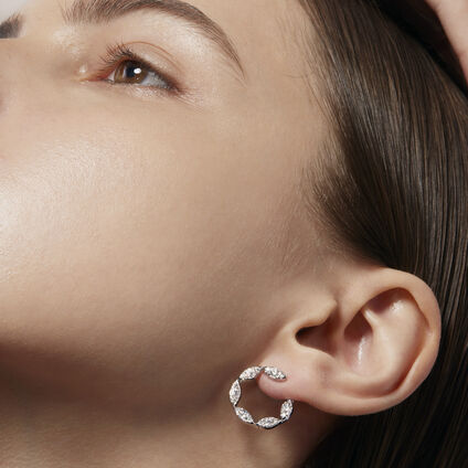 Aerial Marquise Wrap 鑽石耳環(大), 18K 白金 Aerial Marquise Wrap 鑽石耳環(大), 18K 白金, large