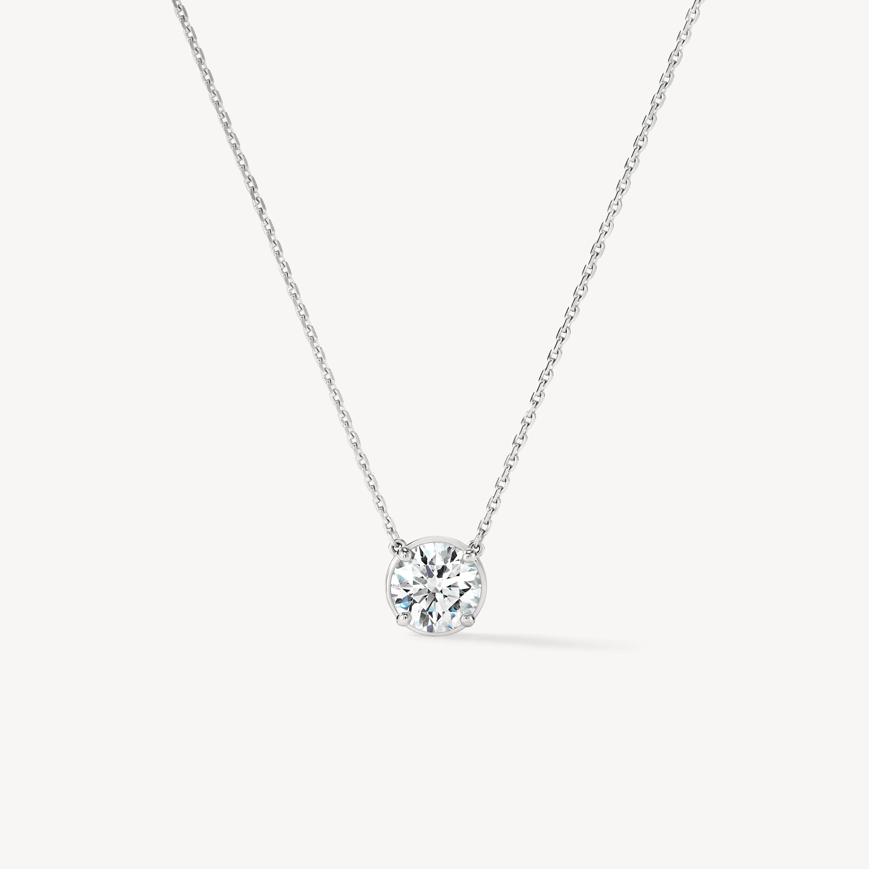 Celebration Pendant Necklace, 18K White Gold, large