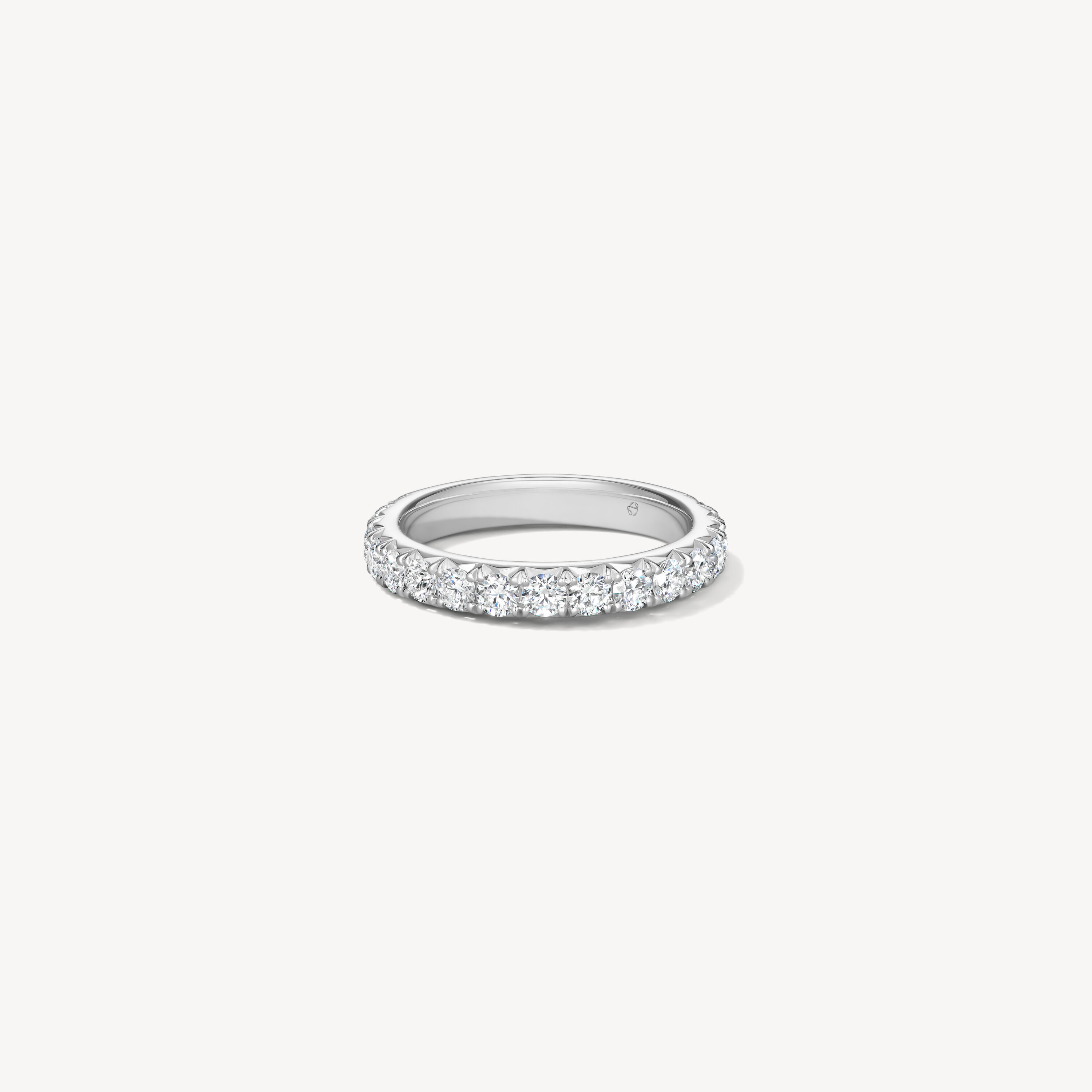VELA French Cut Pav&eacute; Band
, 18K White Gold, large