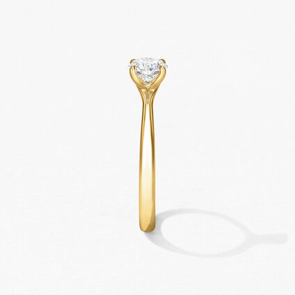 Vela Solitaire Ring, 18K Yellow Gold, large