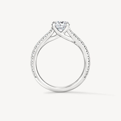 VELA Cathedral Solitaire 鑲鑽戒指, 鉑金, large