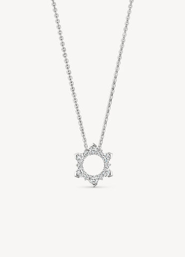 Aerial Open Sunburst 鑽石項鍊, 18K 白金 Aerial Open Sunburst 鑽石項鍊, 18K 白金, large