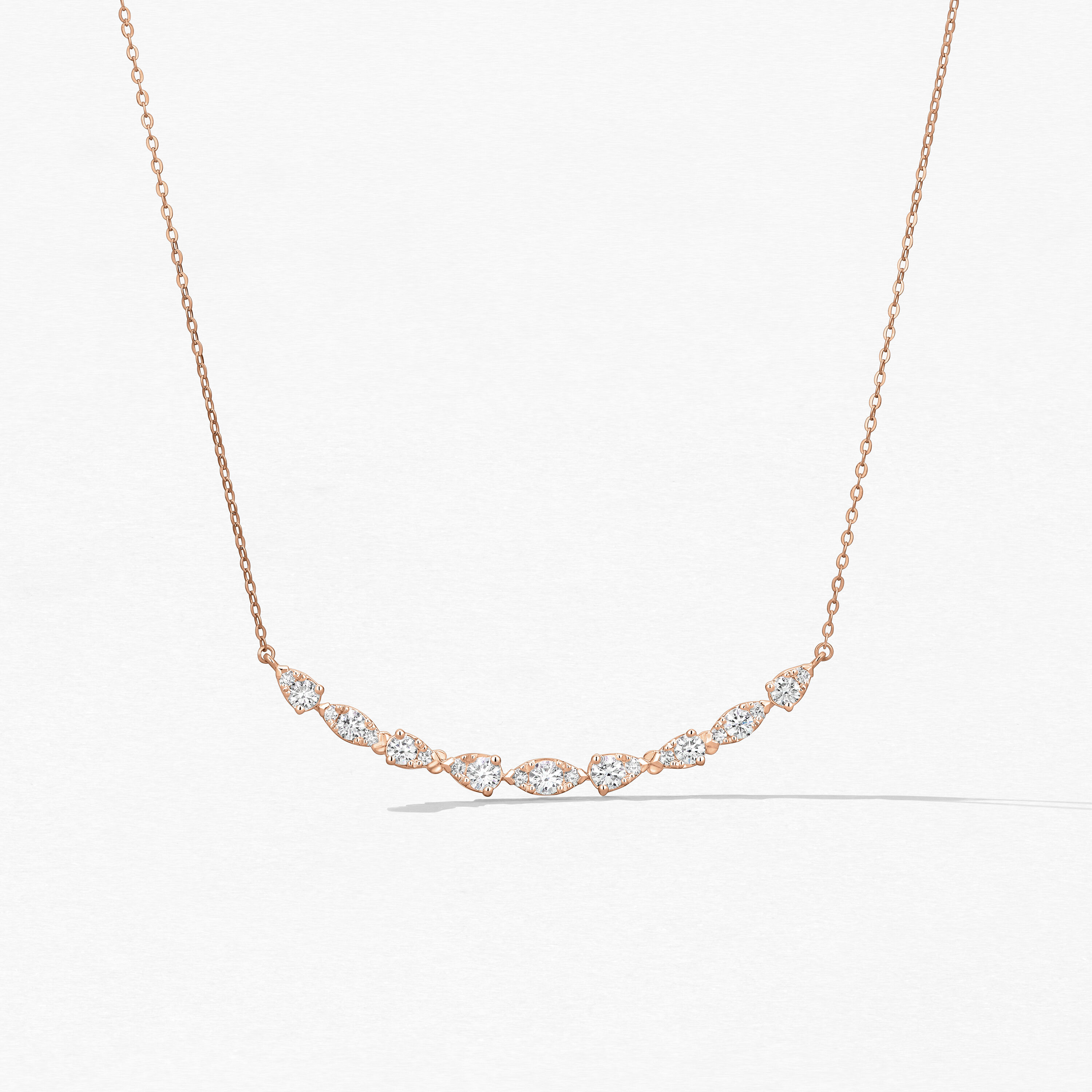 Aerial Dewdrop 鑽石項鏈（小）, 18K 玫瑰金, large