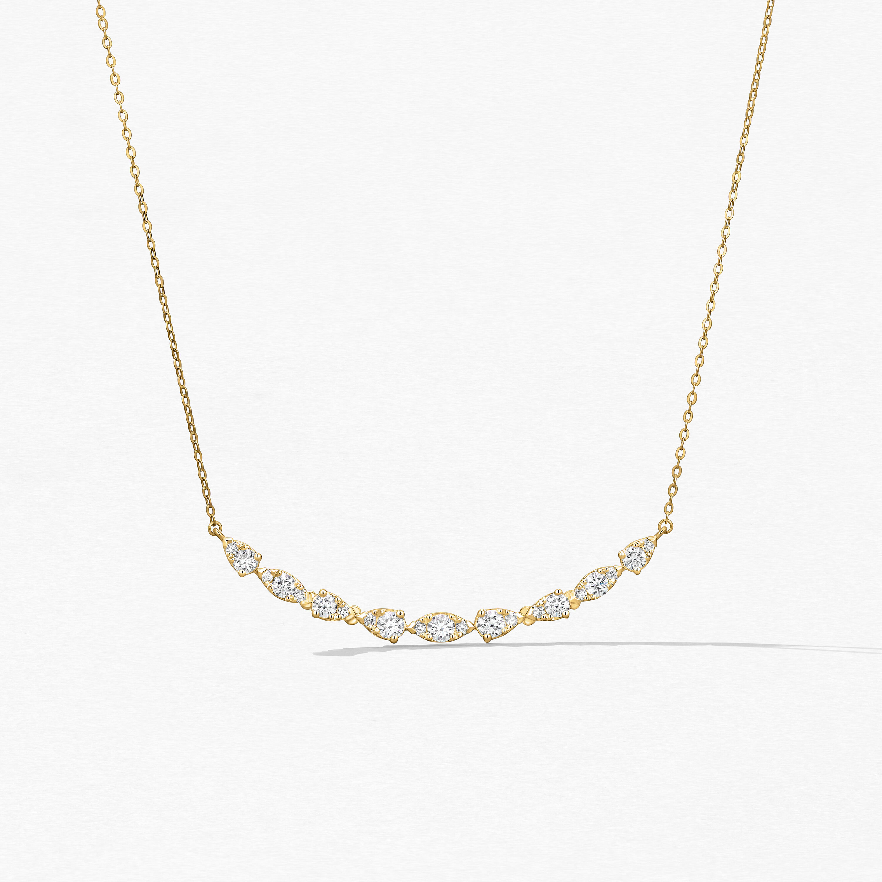 Aerial Dewdrop 鑽石項鏈（小）, 18K 黄金, large