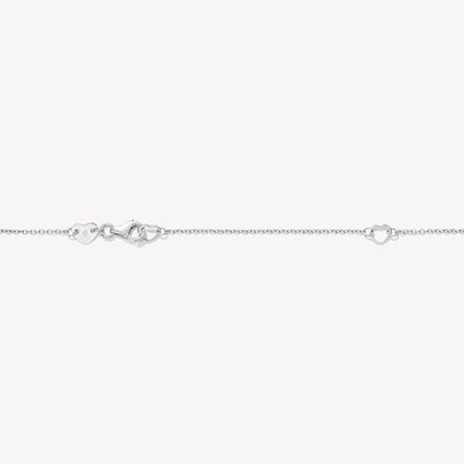CHARMED HALF MOON 鑽石項鍊, 18K 白金, large