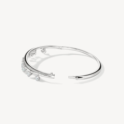 Barre Floating 密鑲鑽石手鐲 , 18K 白金, large