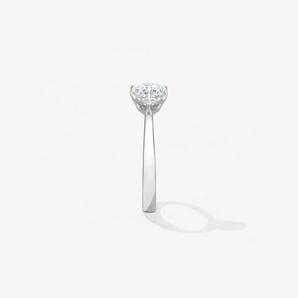 HOF Signature 6 Prong Solitaire Engagement Ring, Platinum, large