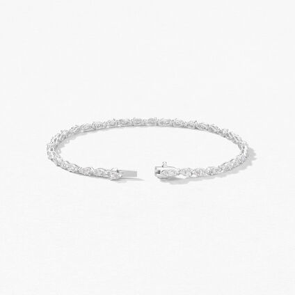 Aerial Dewdrop Line 鑽石手鏈（小）, 18K 白金, large