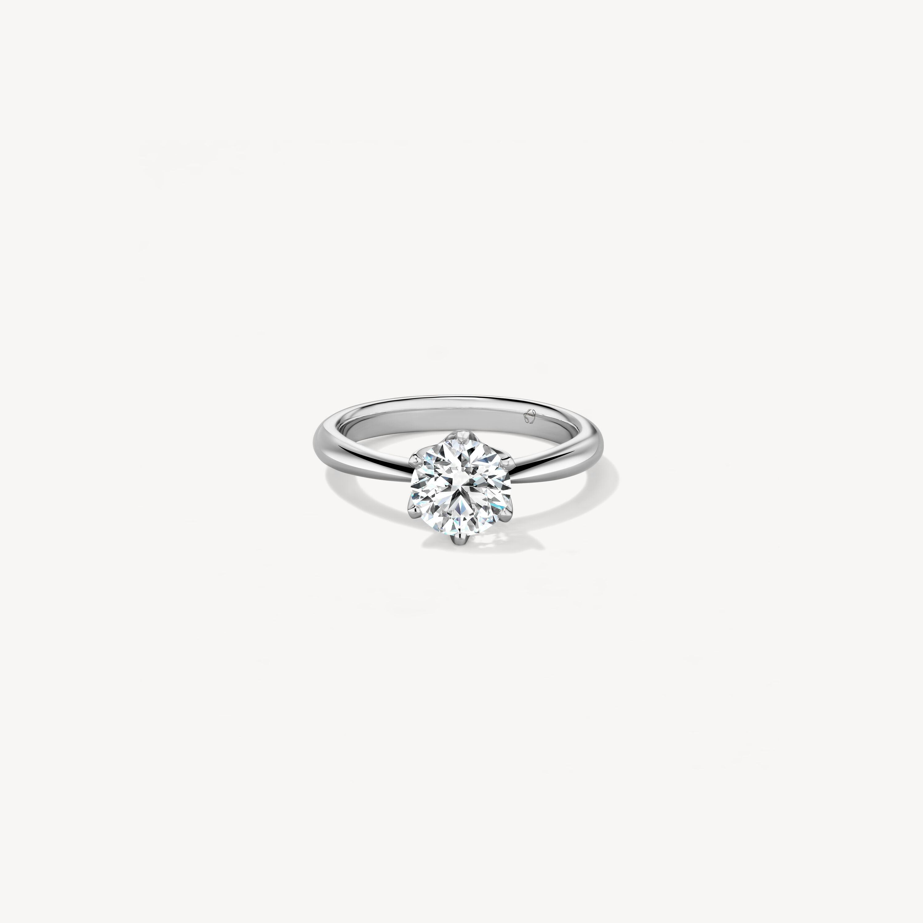 Sparkle Diamond Engagement Ring, Platinum, large