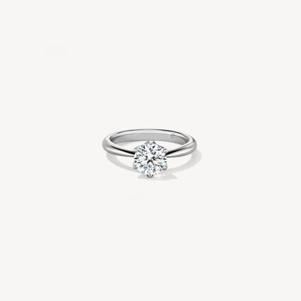 Sparkle Diamond Engagement Ring, Platinum, large