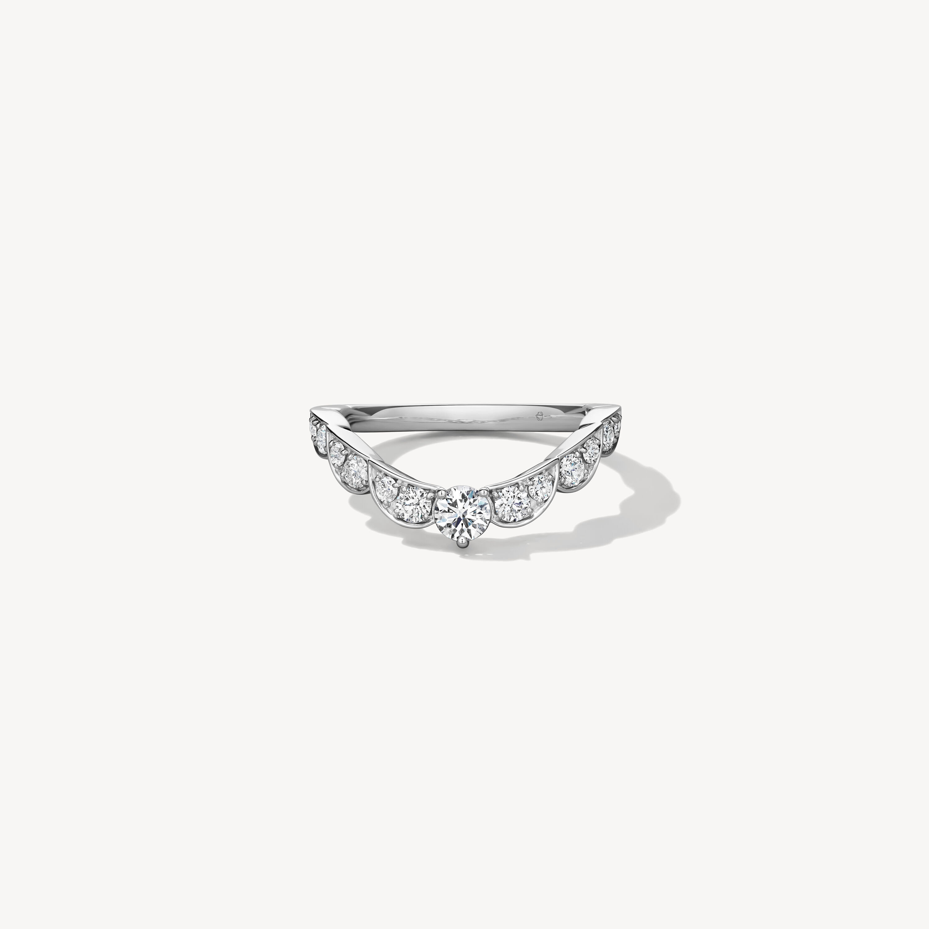Lorelei Pointed Band, 18K White Gold, large