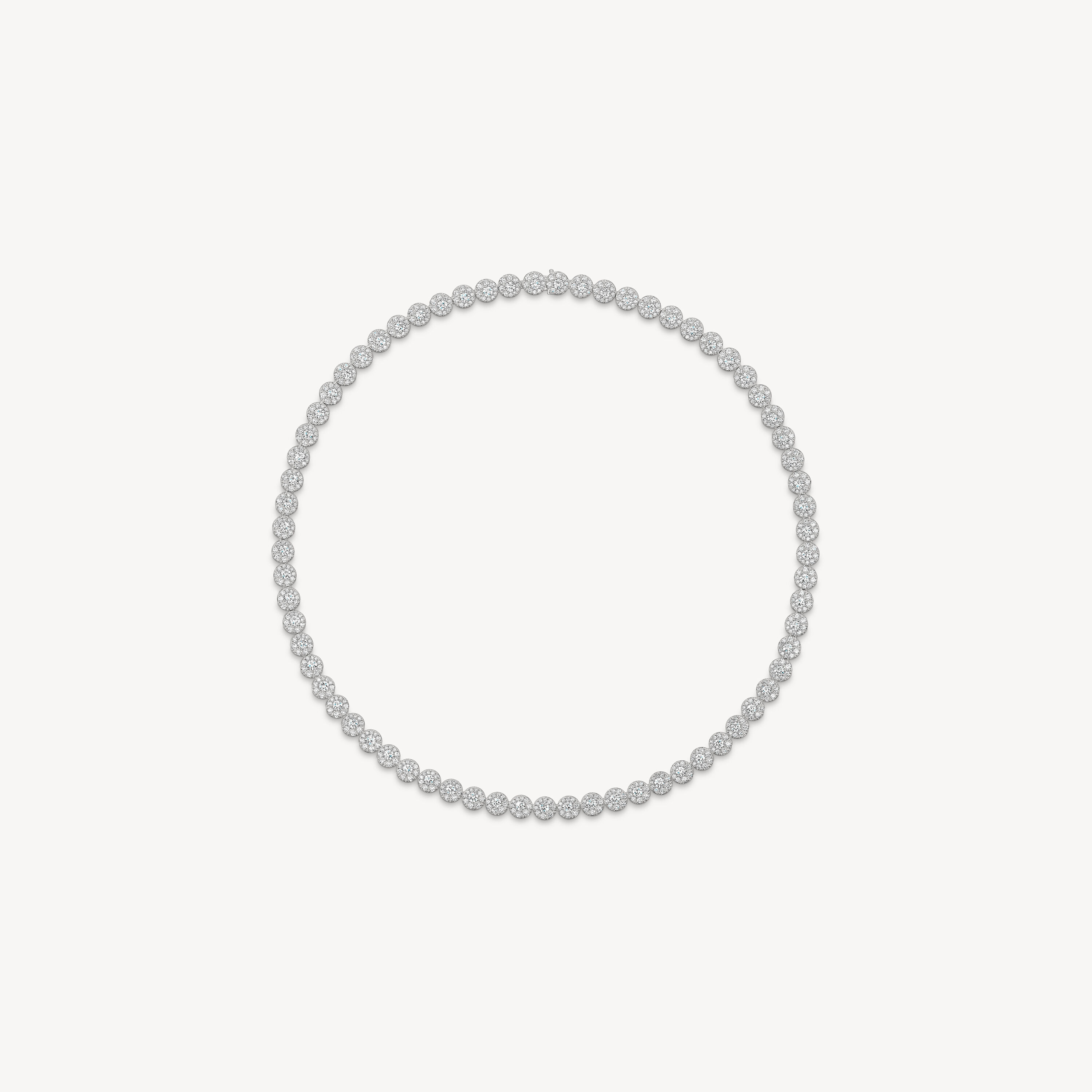 Tessa 鑽石項鍊, 18K 白金, large