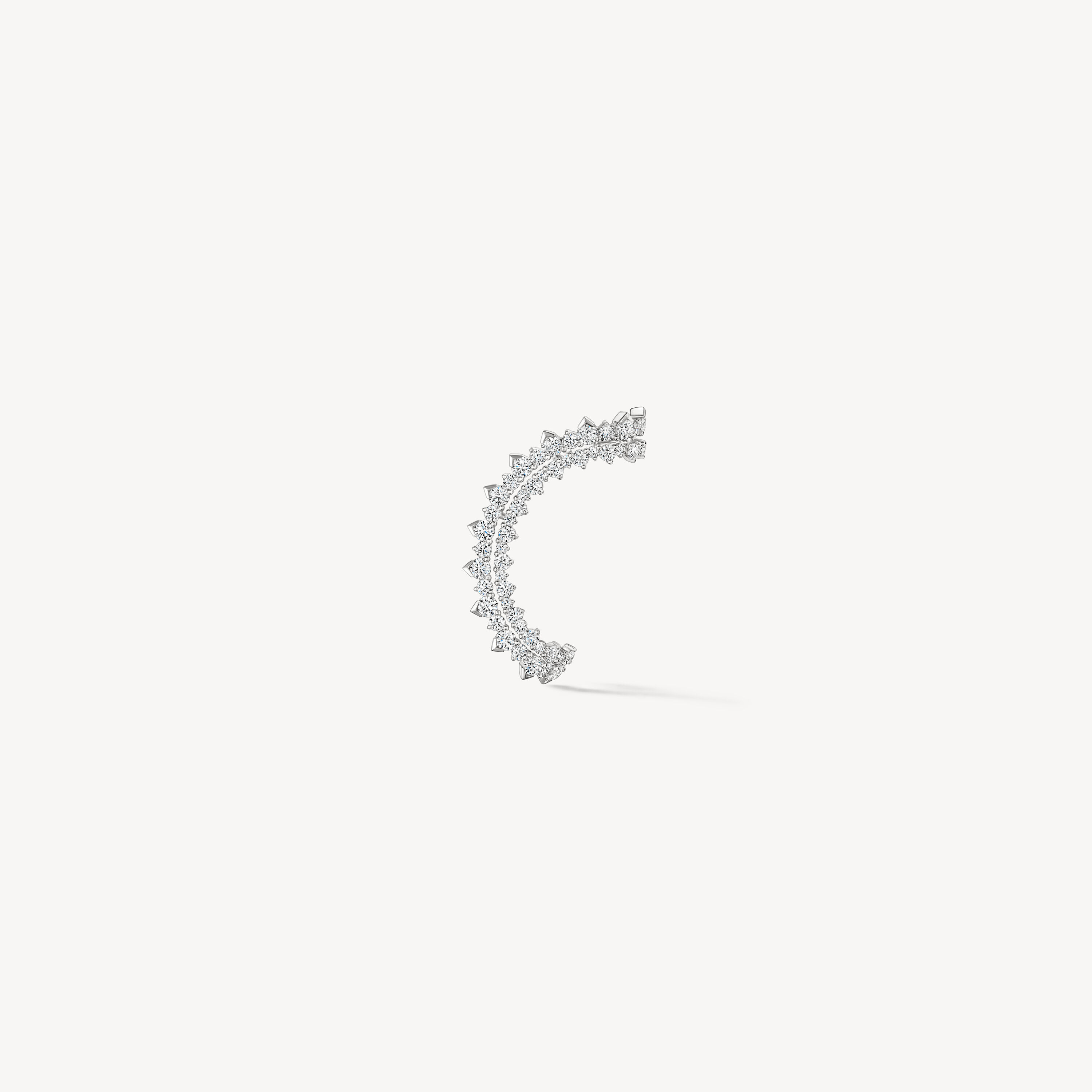 Aerial Double Sunrise Earrings - Large, 18K White Gold, large