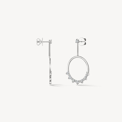 AERIAL Sunrise Drop Earrings, 18K White Gold AERIAL Sunrise Drop Earrings, 18K White Gold, large