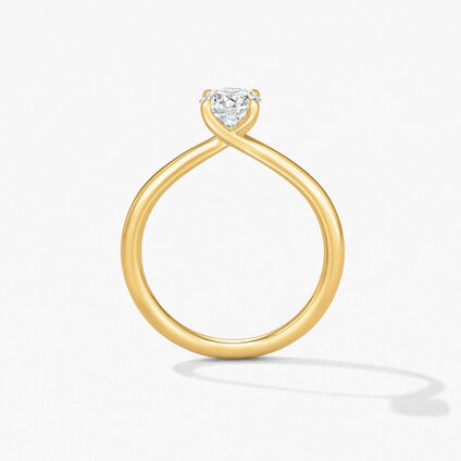 Vela Solitaire Ring, 18K Yellow Gold, large
