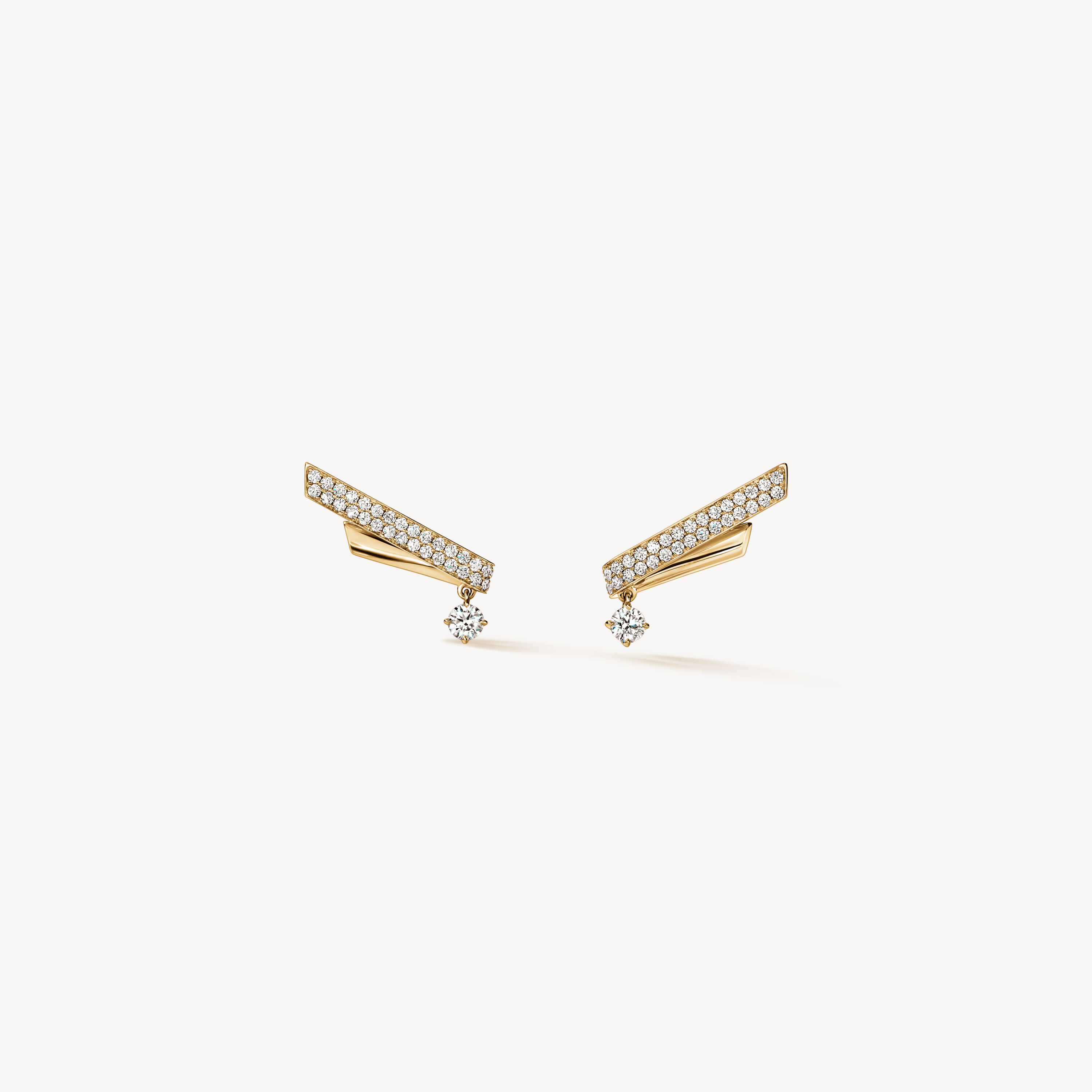 INSIDE/OUT Diamond Flip Climber Earrings, 18K Yellow Gold, large