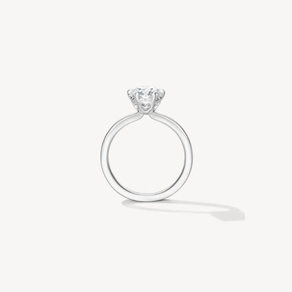 HOF Signature 6 Prong Solitaire Engagement Ring, Platinum, large
