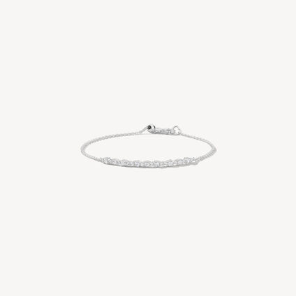Aerial Dewdrop Bracelet, 18K White Gold, large