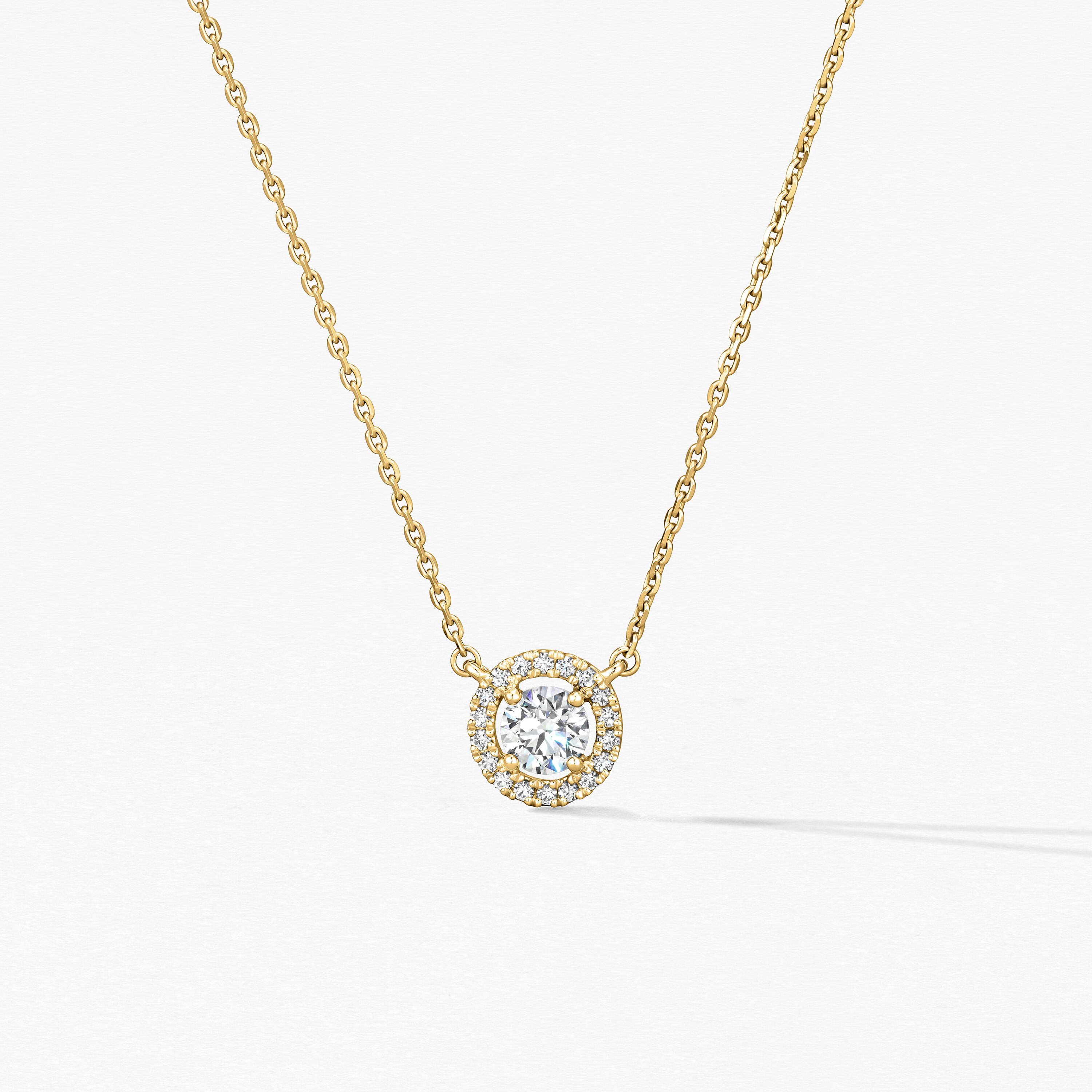 Joy Circle 鑽石項鏈, 18K 黄金, large