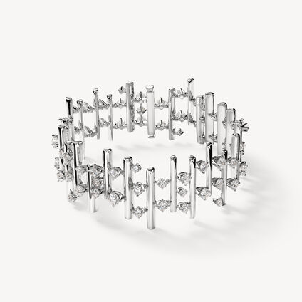 Barre Multi-Row Small Bracelet, 18K White Gold Barre Multi-Row Small Bracelet, 18K White Gold, large