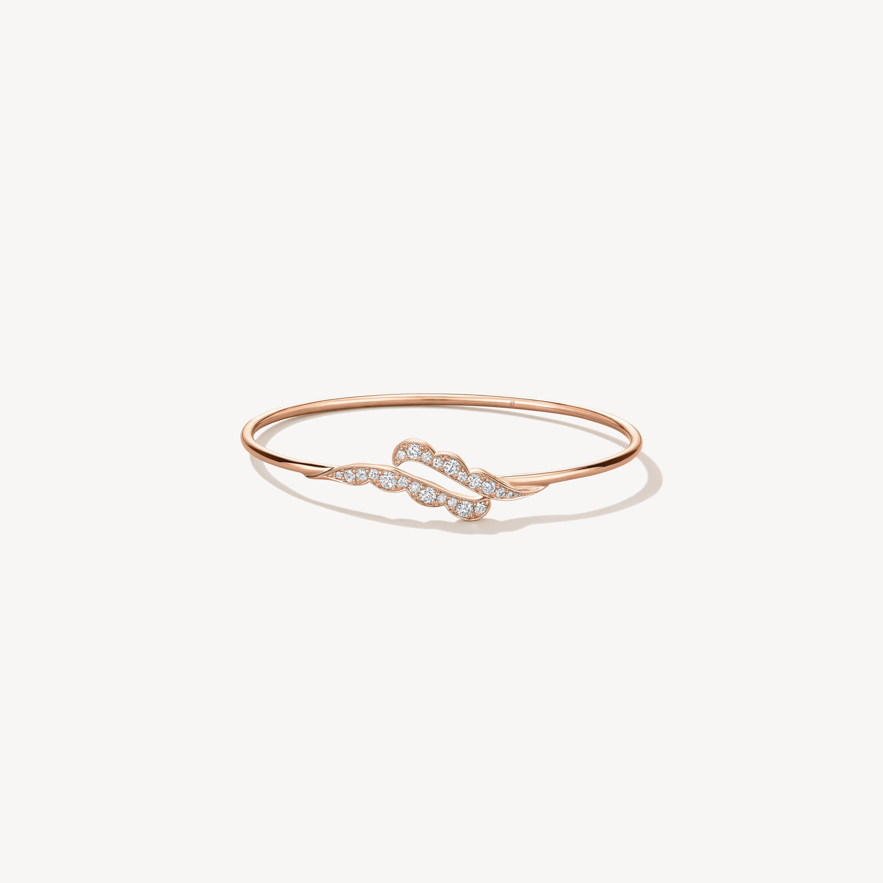 Lorelei Ribbon Flexi Bangle, 18K Rose Gold, large