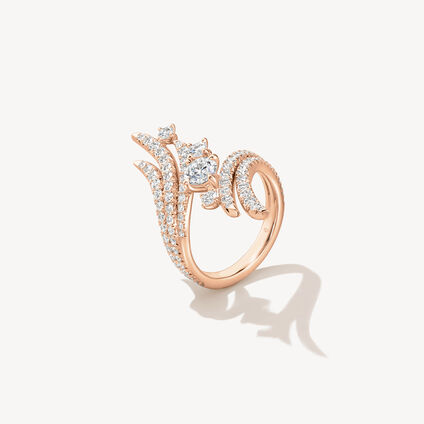 VELA Bypass Cocktail Ring, 18K Rose Gold, large