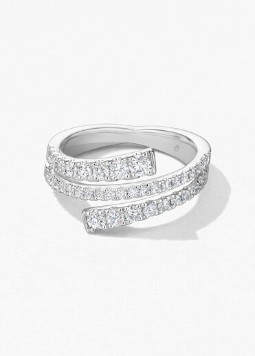 Grace Wrap鑽石戒指, 18K 白金 Grace Wrap鑽石戒指, 18K 白金, large