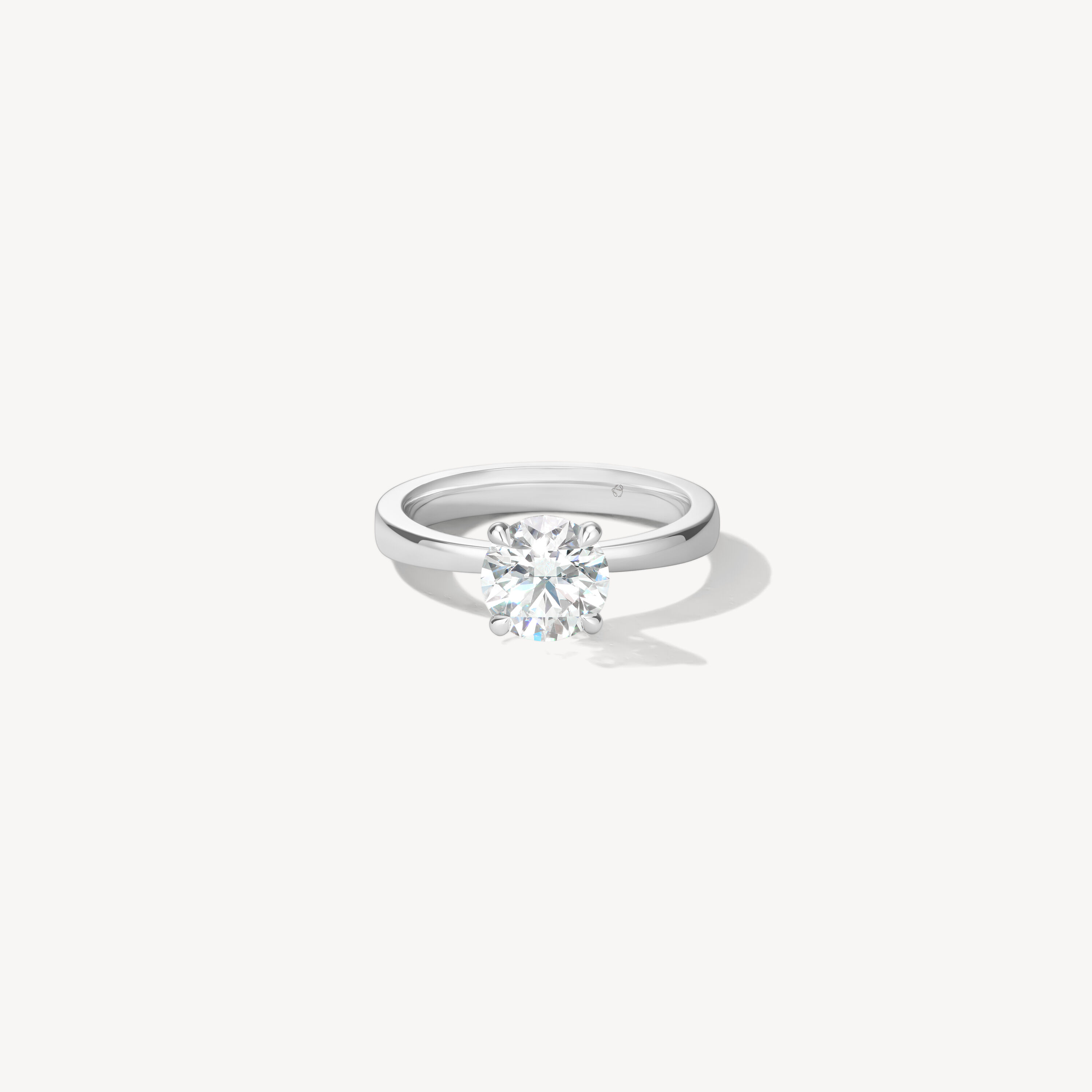 HOF Signature Solitaire Engagement Ring, Platinum, large
