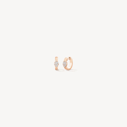 Tessa Navette Huggies, 18K Rose Gold, large